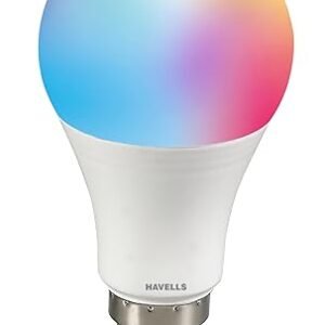 Havells Glamax 9W B22 WiFi LED Smart Bulb with Music Sync Function, Compatible with Amazon Alexa and Google Assistant (16M Colours)
