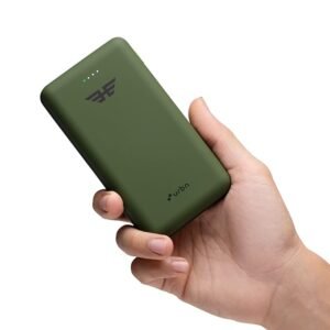 URBN 20000 mAh Lithium_Polymer 22.5W Super Fast USB Type-C Input Charging Ultra Compact Power Bank with Quick Charge & Power Delivery, Type C Input/Output, Made in India, Type C Cable Included (Camo)
