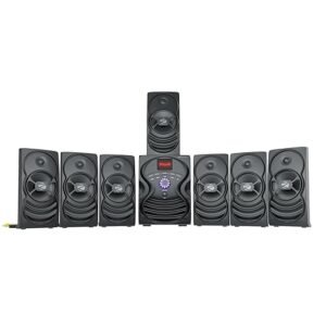 ZEBRONICS Omega 7.1 Home Theatre Speaker with 120W Output, Bluetooth v5.0, USB, AUX, FM Radio, Powerful Subwoofer, LED Display, Remote, Volume & Bass Control