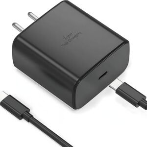 Samsung Super Fast Charging 45W USB C Wall Charger with Type C Charger Cable for Samsung Galaxy S24/S24+/S23/S22/S21/S20/Ultra/Plus/FE,Note 20,Z Fold/Z Flip 3/4/5,Galaxy Tab,A54,A14,A25, Black