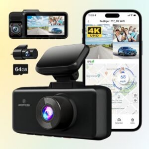 Redtiger F17 4K 3-Channel 5G Wifi Dash Cam