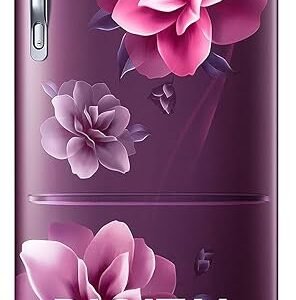Samsung 183 L, 4 Star, Digital Inverter, Direct-Cool Single Door Refrigerator (RR20C1824CR/HL, Red, Camellia Purple, Base Stand Drawer)
