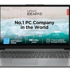 Lenovo IdeaPad Slim 1 Intel® Celeron® N4020 15.6 inch (39.6cm) Thin & Light Laptop (8GB RAM/512GB SSD/Windows 11 Home/Office Home & Student 2024/1Yr ADP Free/Cloud Grey/1.54Kg), 82V700L2IN