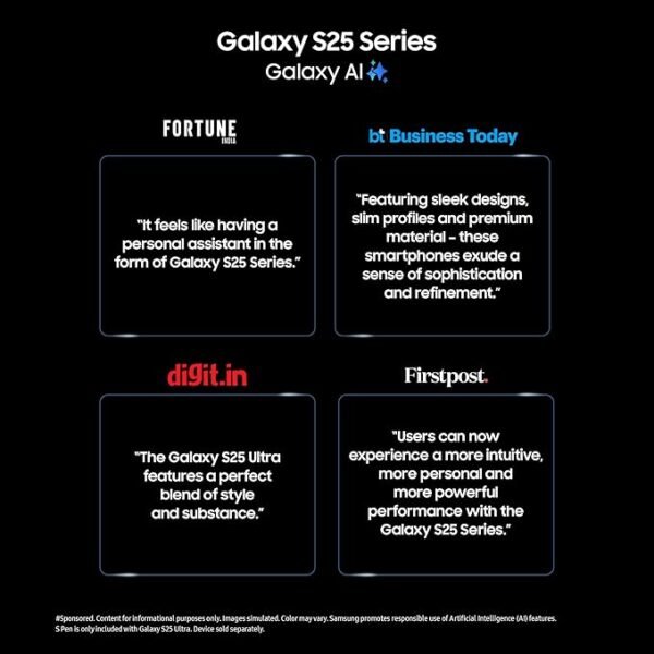 Samsung Galaxy S25 5G AI Smartphone (Silver Shadow, 12GB RAM, 256GB Storage), 50MP Camera with Galaxy AI