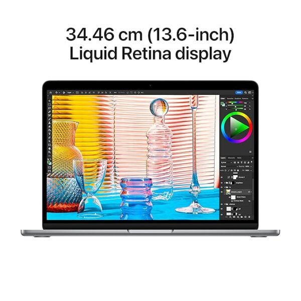 Apple MacBook Air Laptop with M2 chip: 34.46 cm (13.6-inch) Liquid Retina Display, 8GB RAM, 512GB SSD Storage, Backlit Keyboard, 1080p FaceTime HD Camera. Works with iPhone/iPad; Space Grey