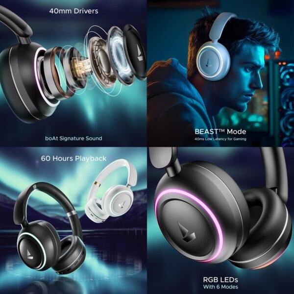 ZEBRONICS Duke Wireless Headphone with Up to 60h Backup