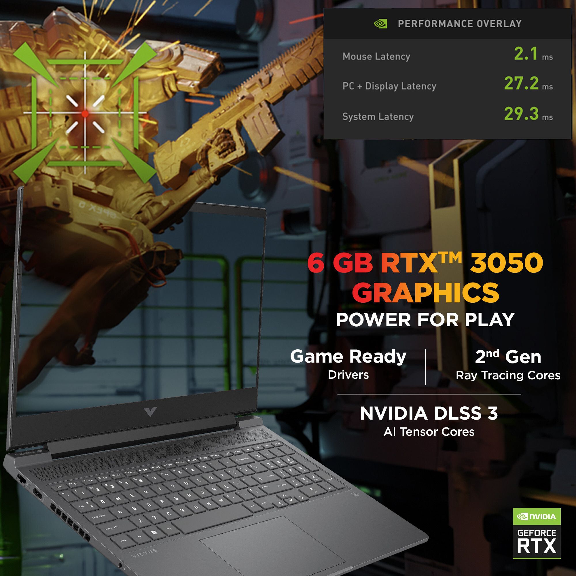 HP Victus Intel Core i5 14th Gen 14450HX - (16 GB/512 GB SSD/Windows 11 Home/6 GB Graphics/NVIDIA GeForce RTX 3050/144 Hz) 16-r1703TX Gaming Laptop (16.1 inch, Mica Silver, 2.31 kg, With MS Office)